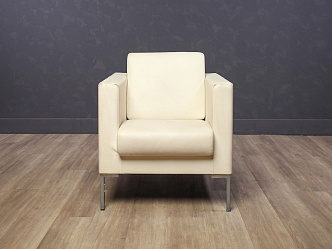 Кресло мягкое 600x650 Искусственная кожа Белый